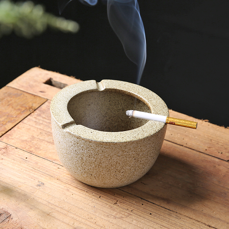 Tobacco Ashtray Creative Retro Living Room Office Dining Room Personality ceramic Multi-functional Big Number Tide Smoking Cylinder Home
