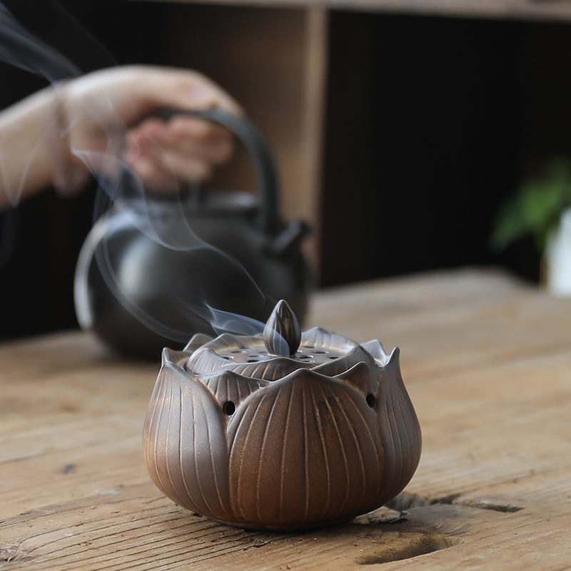 Creative Ceramic Incense Burner Wellness Ring Incense Stove Living Room Dedicated to incense Furnace Sandalwood Stove small incense stove Home Home Swing