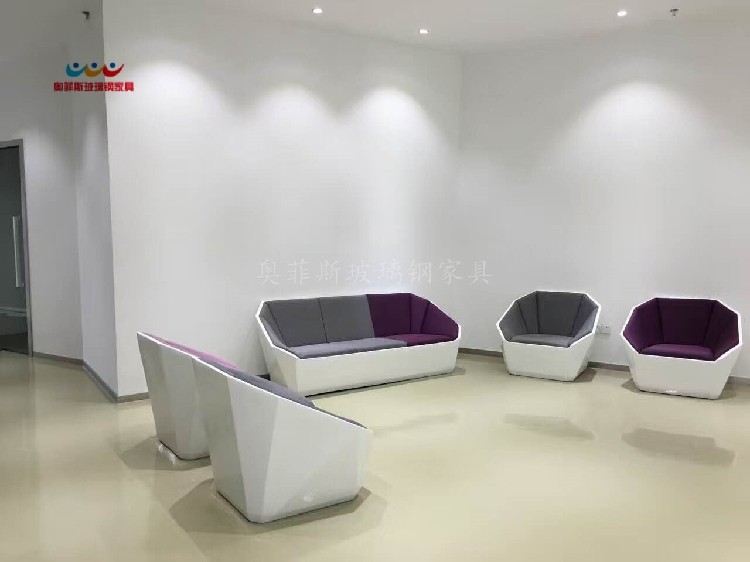Orpheus elegant leisure chair fiberglass large chair shopping mall bench factory direct sale fiberglass furniture