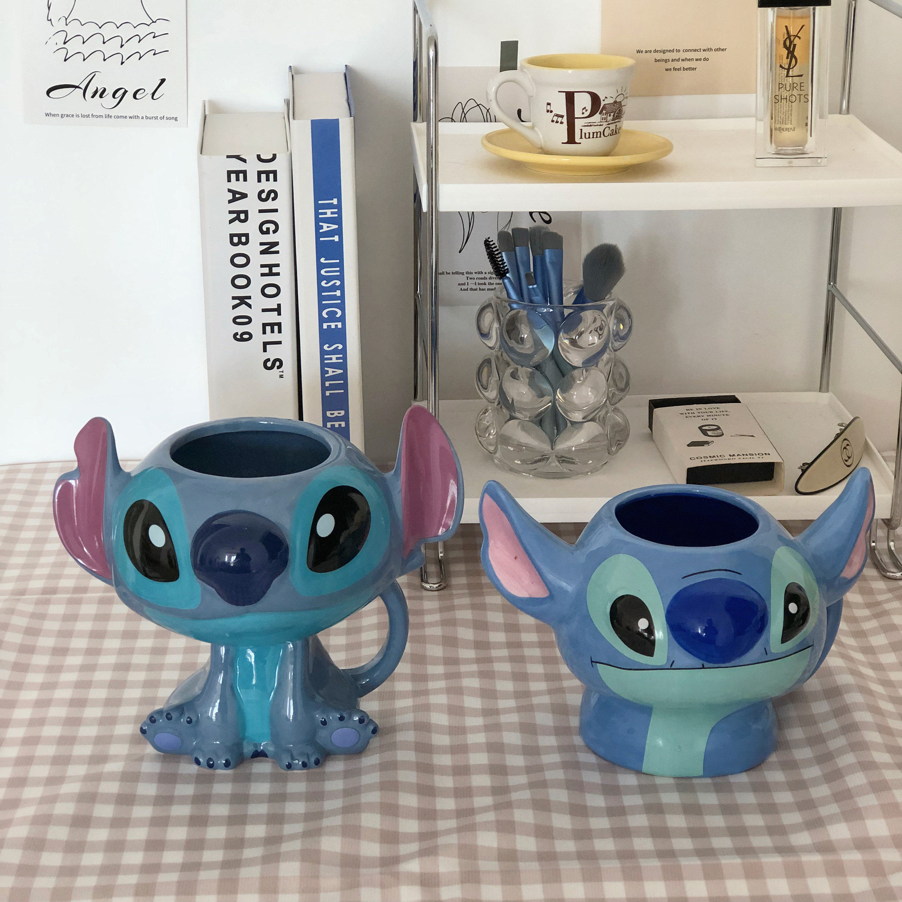 W Star Baby Stitch water cup Stitch ceramic mug cartoon personality shape drinking water cup coffee