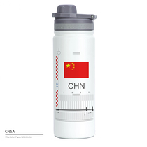 W Chinas space astronaut Tianasked Shenzhou 316 stainless steel insulated cup portable minima large capacity custom water glass