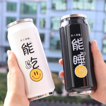  W creative cans insulation and cold preservation cups male and female students cola personality trend stainless steel straw cups water cups