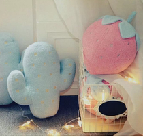 Cute and soft cotton Strawberry Cactus Hug with pillows Pillow Fruit Styling Pillow Air Conditioning Blanket Office Cover Blanket