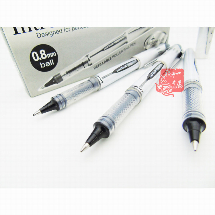 Japan's Mitsubishi UB-200 high-tech space perspective pearl pen smooth and non-blocking water-based pen signature pen black 0 8