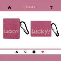 lucky earphone case for AirPods protective cover 1 2 Pro Apple personality creative female soft tide silicone male