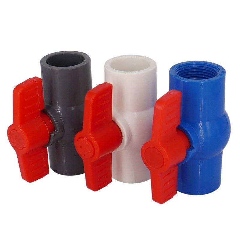 Double live connection high temperature plastic water pipe switch valve