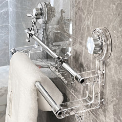 Towel Rack Suction Cup Strong Punch-Free Bathroom Towel Rack Wall-Mounted Bathroom Rack Telescopic Towel Bar Hook