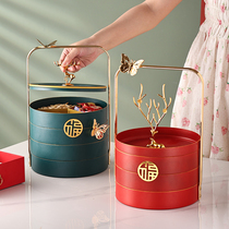 Creative light extravagant multi-layer fruit tray living room home minimalist modern dried fruit containing box nut tray candy box snacks box