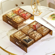 Fruit Pan Living Room Tea Table Home Creativity 2021 New Light Lavish Glass Fruit Pan Snack Pan Dried Fruit Containing Box