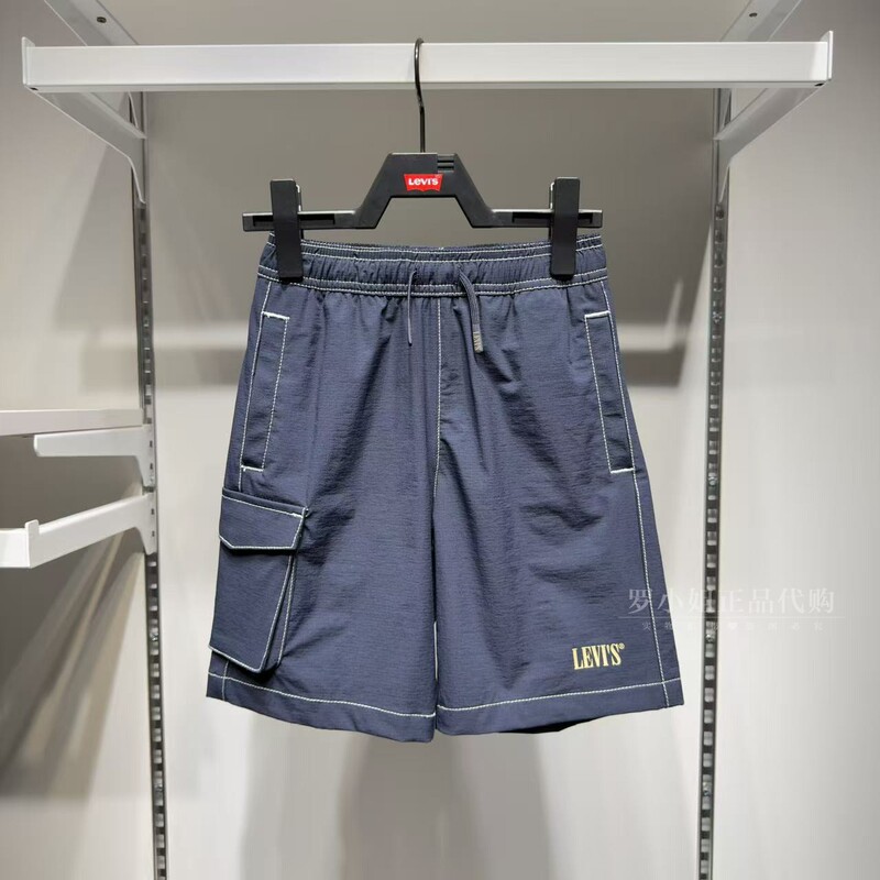 Levi's Children's Woven Shorts/Lv2632050 Boys' 26 Summer New Style Blue Slightly Stretchy Thin Casual Pants Levi's Children's Woven Shorts/Lv2632050 Boys' 26 Summer New Style Blue Slightly Stretchy Thin Casual Pants