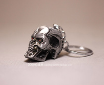 Alloy metal material terminator head head carving skull model hand-made ornaments key pendant