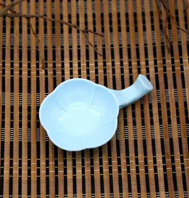 Imitation jade porcelain calligraphy Chinese painting color small plate pen holding licking pen ink plate ink plate washing pen ink plate ink plate small water tray