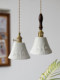 Japanese Retro Wabi-Sabi Style Nordic Brass Ceramic Small Pendant Light Simple Foyer Dining Room Bar Bedroom Bedside Lamp