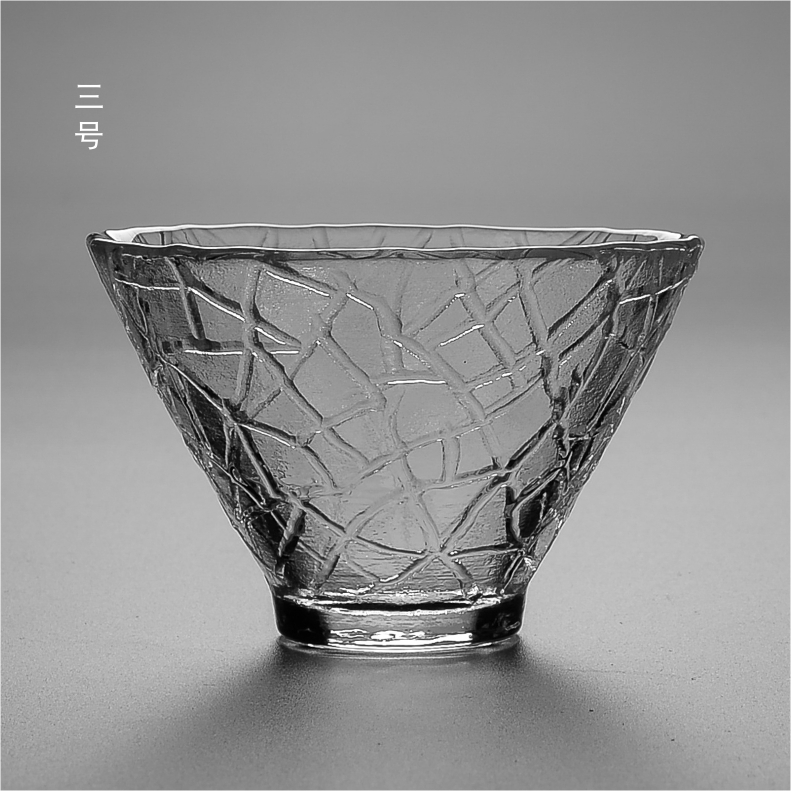 And two ChaZhai glass cups household suits for masters cup kung fu tea set creative Japanese transparent sample tea cup