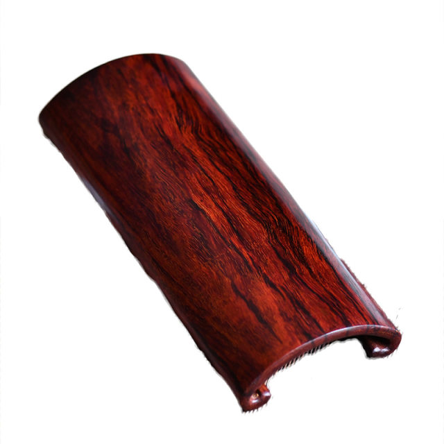 ອິນເດຍໃບນ້ອຍສີແດງ sandalwood scroll arm rest calligraphy wrist pillow custom rosewood pen arm rest room supplies