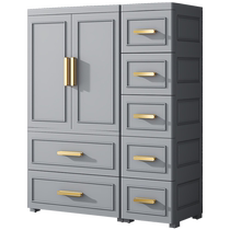 Thickened childrens wardrobe light luxury bedroom baby simple wardrobe combination double door compartment hanging clothes dual-purpose storage cabinet