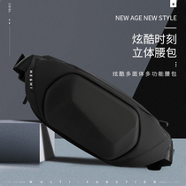 Shoulder Bag Mens Tide brand running bag shield armor mini polyhedron breast bag men and women sports fitness mobile phone bag shaping bag