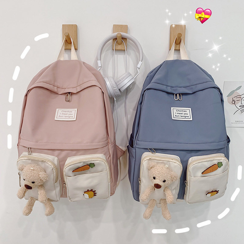 School bag female Korean version of the high school forest department Japanese backpack Primary school students Middle school students Junior high school students small fresh simple backpack