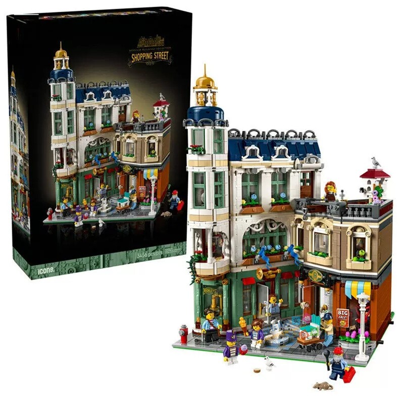 2026 New Street Scene Series Complete Set Shopping Street British Street Corner City Town Large Building Building Block Toys