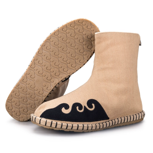 旧印 Демисезонные утепленные слипоны, сапоги для мальчиков, этнические ботинки, китайский стиль, этнический стиль