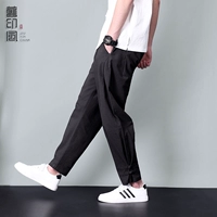 [Национальные навыки ветра] Черные [Janpole Pants]