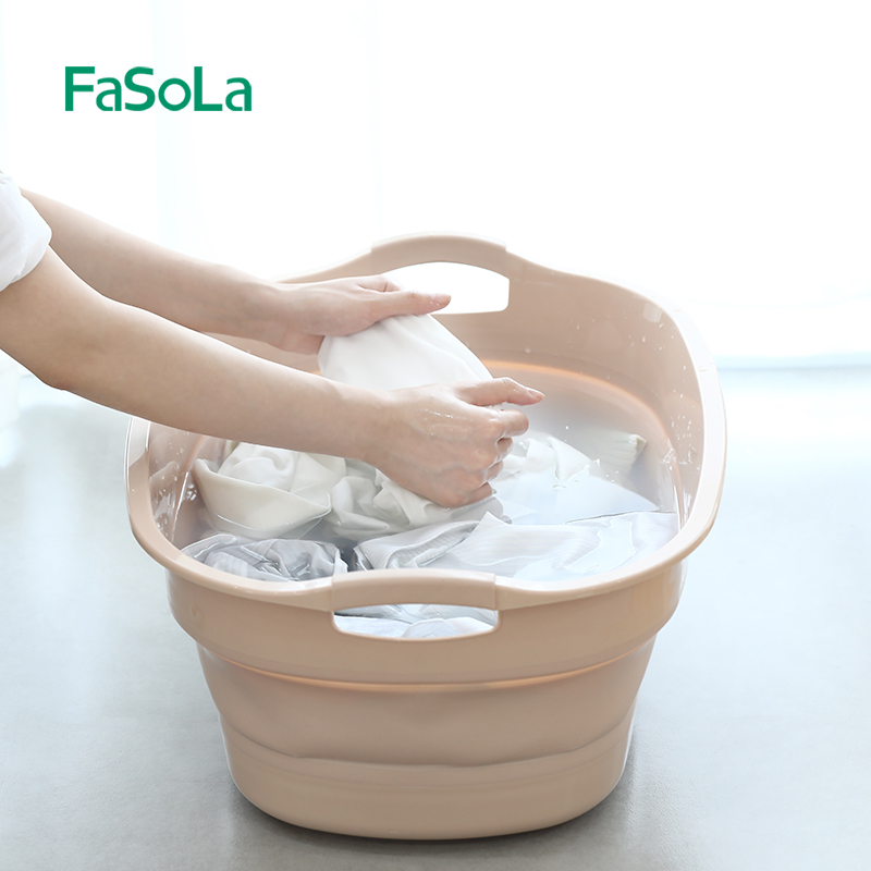 Japan large laundry basin Household thickened large extra large large rectangular plastic basin Laundry basin Folding basin