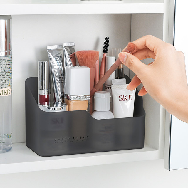 Desktop mirror cabinet storage box cosmetic finishing box rack bathroom countertop washbasin skin care product storage artifact
