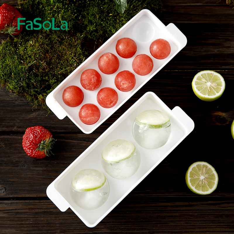 Japanese Whisky Ice Molds Frozen Ice Cubes Spherical Large Ice Hockey Molds Home Round Ice-making Cartridges Lid Jelly