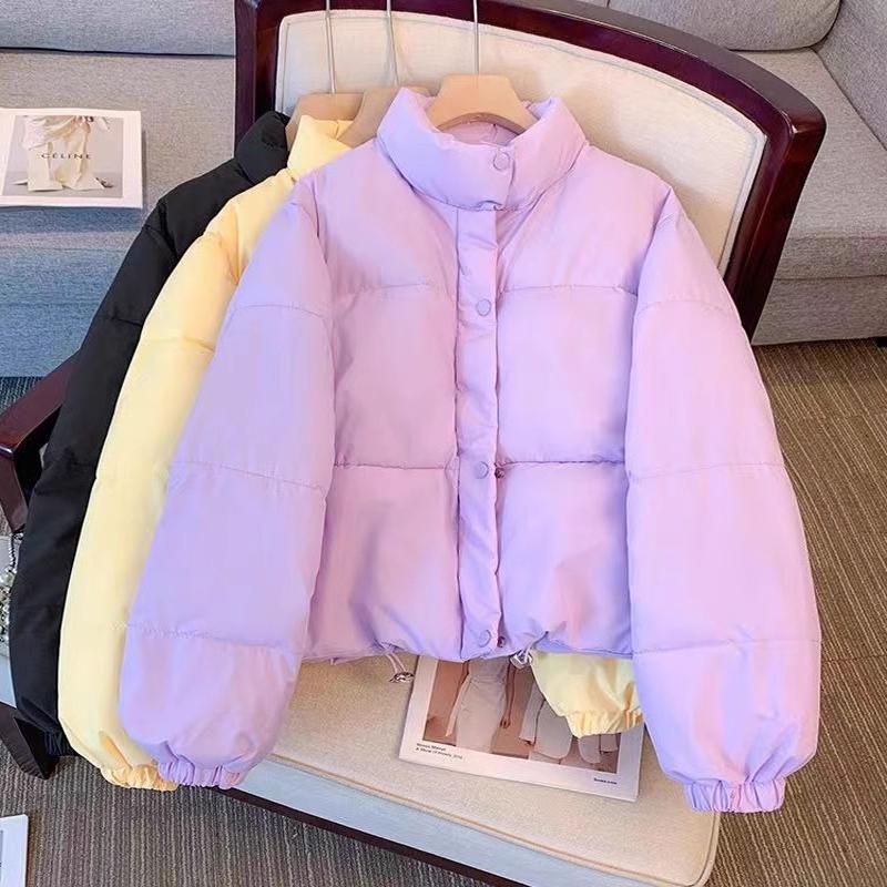 Korean Style Short Stand-Up Collar down Cotton Jacket for Women, New Autumn and Winter Style, High-End, Elegant, Casual, Petite, Warm Cotton Coat Korean Style Short Stand-Up Collar down Cotton Jacket for Women, New Autumn and Winter Style, High-End, Elegant, Casual, Petite, Warm Cotton Coat