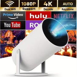 Hy300 Ultra-High Definition Projector Home Switch Overseas Version Bedroom Small Dormitory Student Wall Projection Ceiling Projection Tv Bedroom Projection Mobile Phone International Version Ps4 Universal HDMI Input