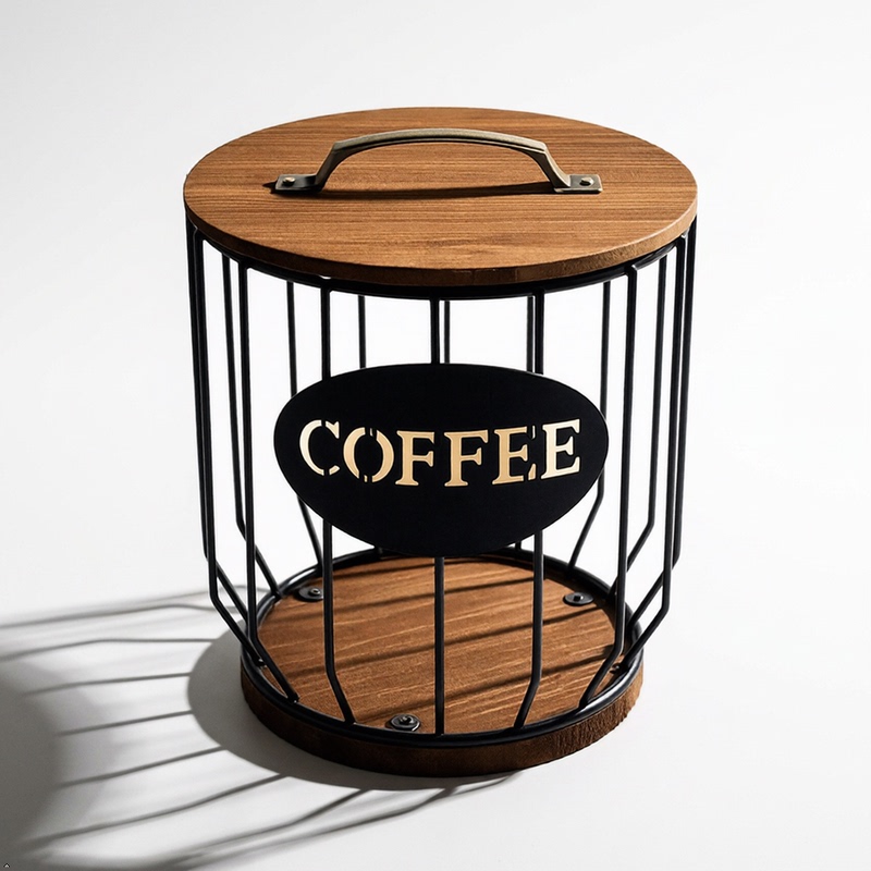 Coffee Capsule Storage Box with Lid, Large Capacity, Compatible with Nespresso Vertuo, Desktop Display Stand