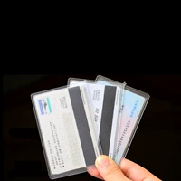 Cá tính trong suốt mềm bảo vệ bìa chống thấm thẻ bìa chống từ mảnh tàu điện ngầm thẻ tín dụng đơn giản truy cập thẻ túi gạo bộ thẻ bao đựng thẻ căn cước