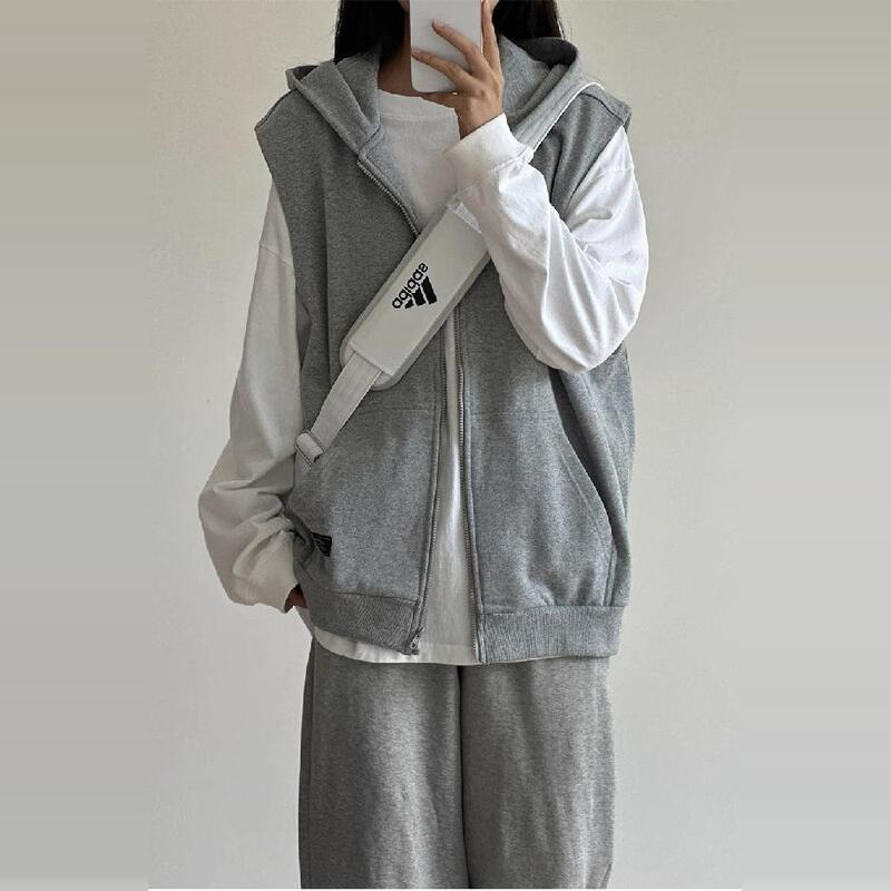 Hooded Sweatshirt Vest Japanese Style Solid Color Layered Jacket Sleeveless Women's 2026 Spring and Autumn New Korean Version Loose Trendy