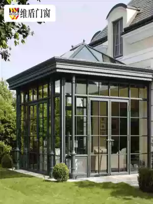 Weidun custom broken bridge aluminum Villa greenhouse terrace sealed balcony glass flower House steel structure aluminum alloy sunshade room