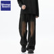 Wassup Tenet Spring and Autumn Trendy Wide-Leg Black Jeans Men's Casual Pants Autumn New Style ins Long Pants