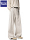 Wassup Tenet American Retro Pleated Straight Casual Pants for Men, Autumn Trendy Brand Couple Loose Wide-Leg Trousers