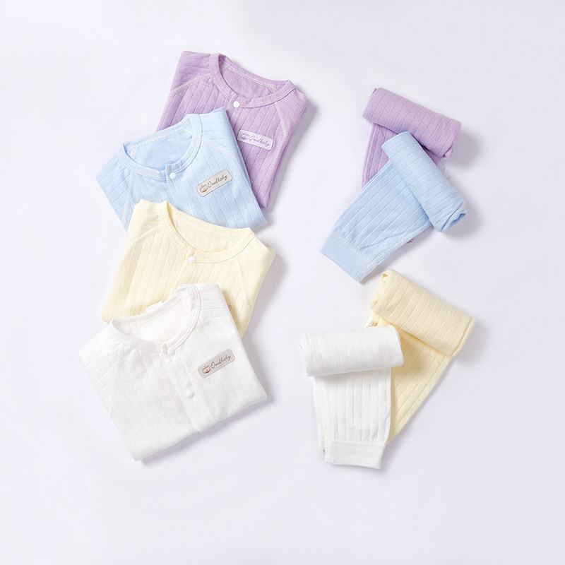 Baby autumn clothes Sanitary pants set Cotton baby autumn clothes 1-2 years old newborn clothes 2 months young children male and female children