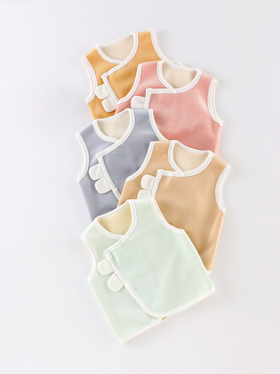 Baby warm vest Baby velvet vest spring and autumn children's horse clip autumn and winter thickened newborn waistcoat men and women