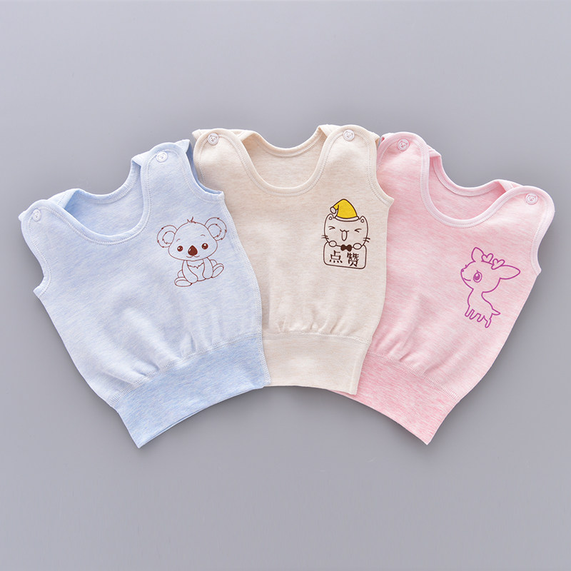 Baby vest spring and autumn pure cotton newborn bottom belly clothes spring and autumn men and women baby vest children 1 year old 0
