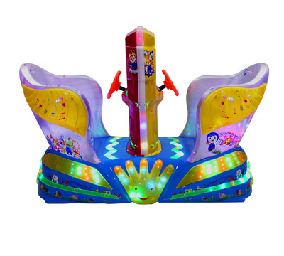 2021 new children's electric coin-operated scanning code rocking car music rocking machine rocking horse double seat supermarket commercial