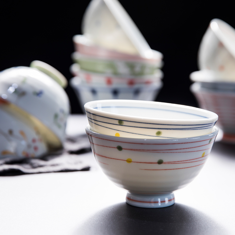 The content of Japanese - style tableware ceramic bowl home eat rice bowls bowl bowls imported from Japan high small bowl