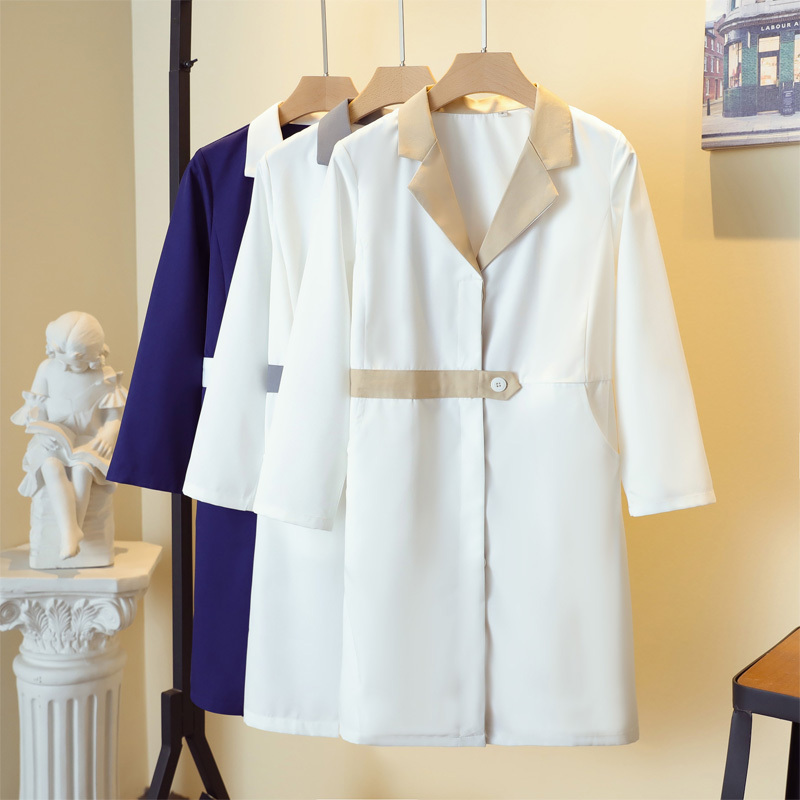 Skin Management Specialist Tattoo and Beauty Uniform Beauty Salon Beautician Work Uniform Unisex High-End Korean-Style Micro-Surgery White Coat