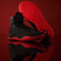 RUDIS JB1 Jordan Burroughs co-branded black and red wrestling shoes weightlifting support non-slip boxing shoes