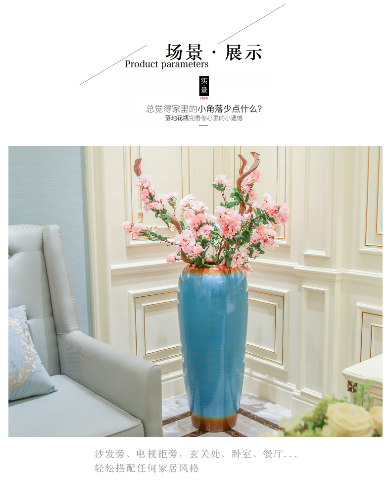 Jingdezhen ceramic flower arranging furnishing articles contracted sitting room of large vase modern creative window dry flower decoration decoration