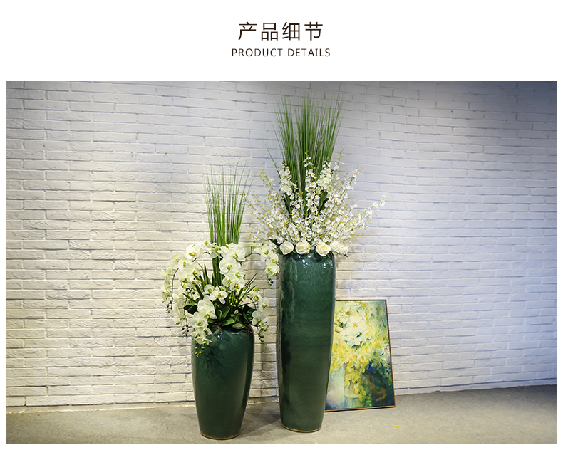 Jingdezhen ceramic hall hotel decoration flower implement between example of large flower flower implement vase store the living room