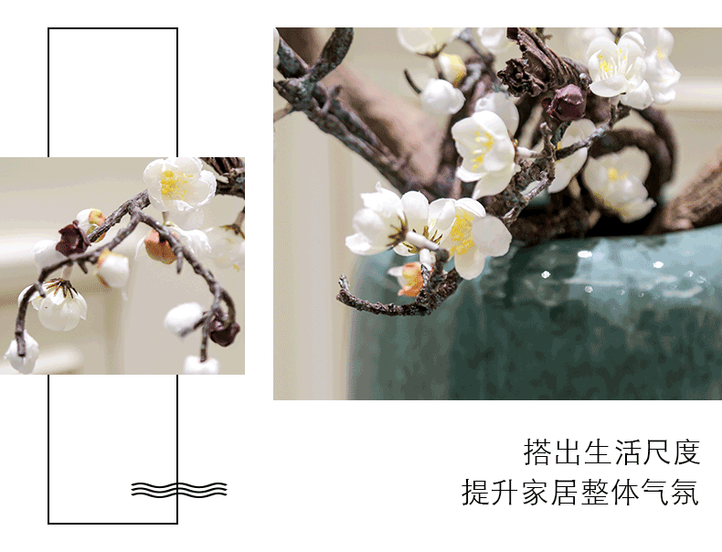 The simulation flowers sitting room yellow wintersweet name plum branches for zen ceramic vases, pottery flower arrangement put decorations