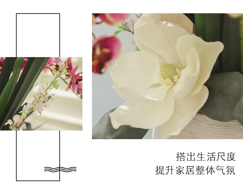 Jingdezhen I and contracted white ceramic Nordic sitting room of large vase flower arranging hotel decoration furnishing articles