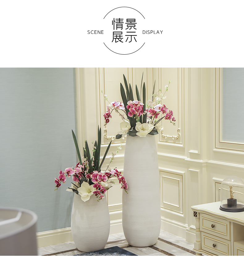 Jingdezhen I and contracted white ceramic Nordic sitting room of large vase flower arranging hotel decoration furnishing articles