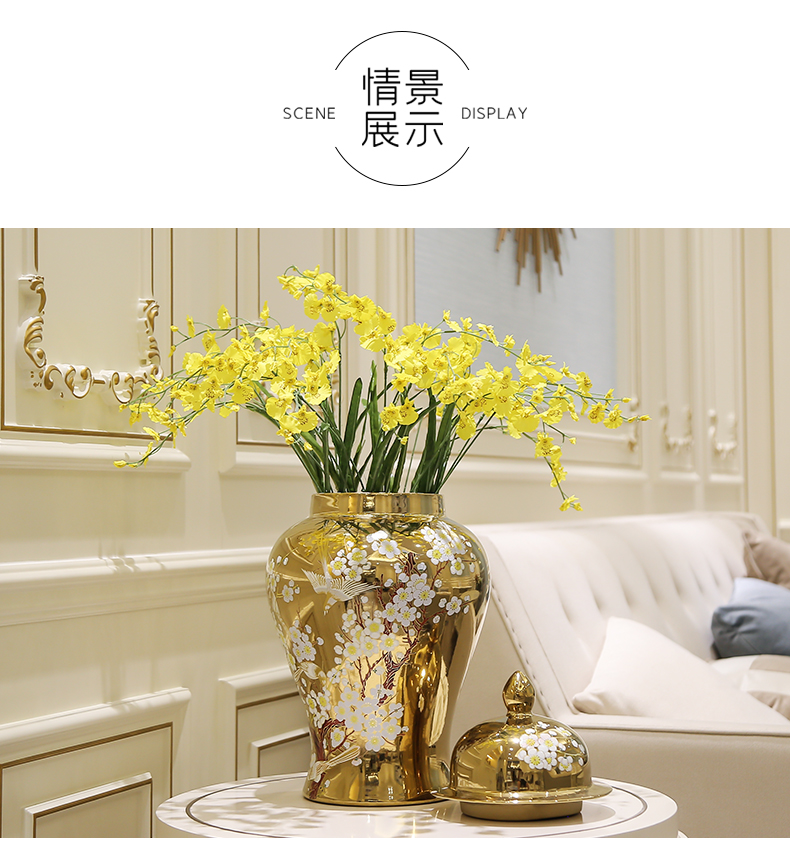 General new Chinese jingdezhen ceramic pot vase TV ark, prevent true floral arrangements furnishing articles flower flower