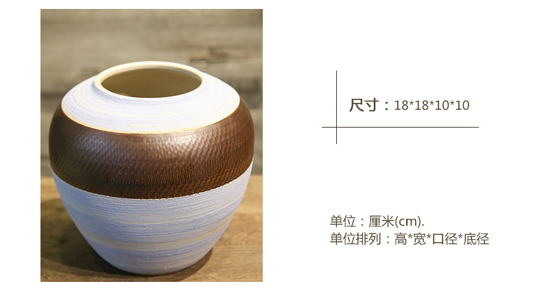 Mesa of jingdezhen coarse pottery vase restoring ancient ways between TV cabinet ceramic flowers in the sitting room porch example simulation flower decoration